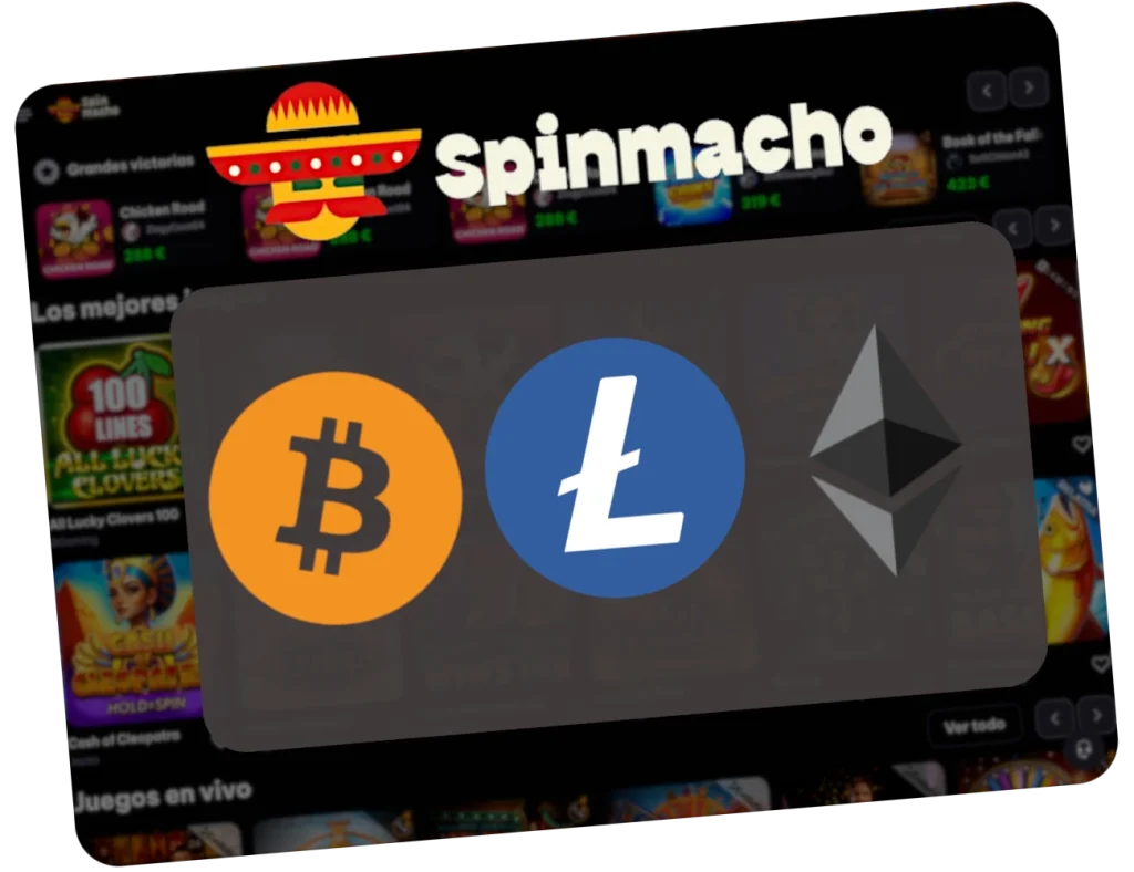 Pagos con criptomonedas en Spinmacho