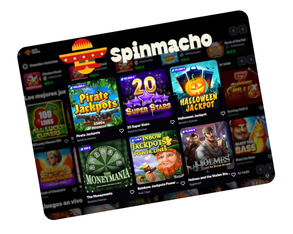 Lista de jackpots de Spinmacho