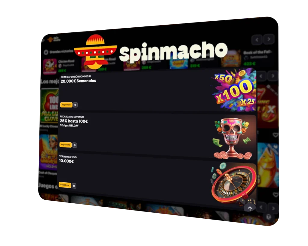 Promoción del casino Spinmacho